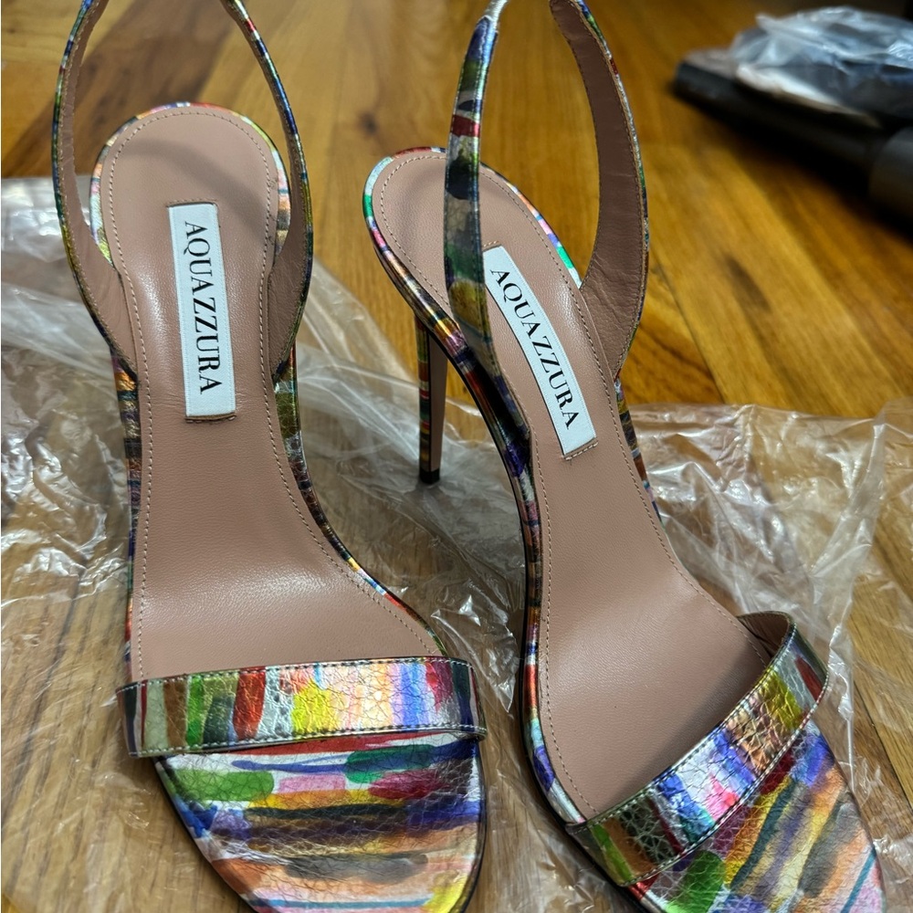Aquazzura Colorful Strappy Heels